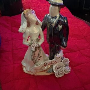 Blue Sky Wedding Couple Figurine - White and Blue